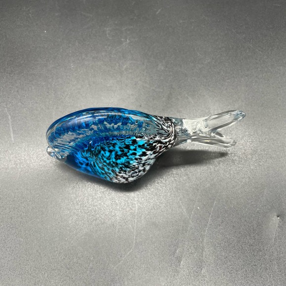 Art Glass Fish Paperweight Murano Style Tropical Fish Glass Figurine - Picture 8 of 12